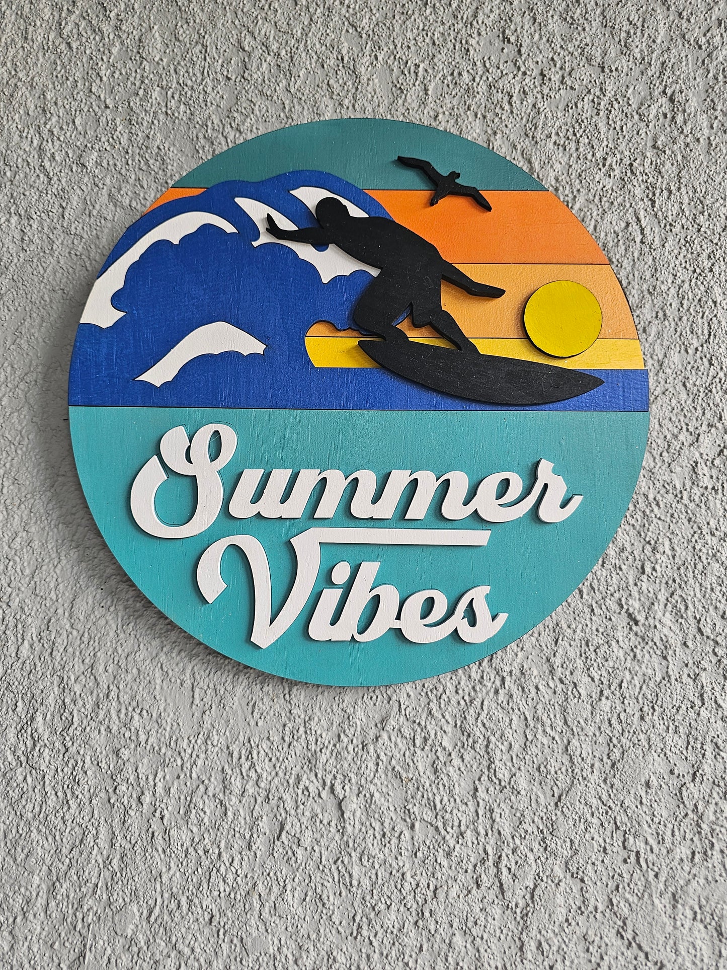 Summer Vibes Surfing sign